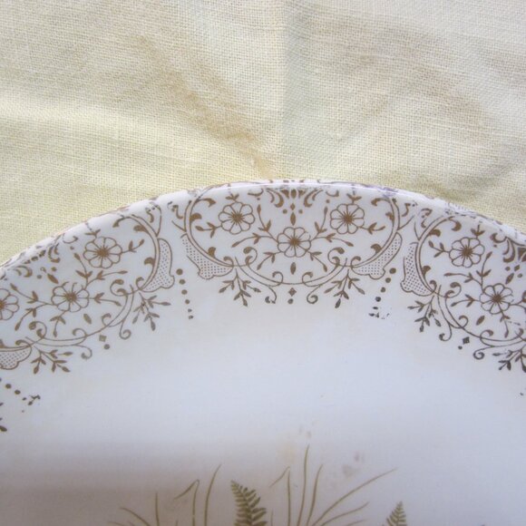 VTG SABIN INDUSTRIES INC CHINA PLATE, PINK DAISIES W/22KT GOLD ACCENTS - Picture 3 of 7